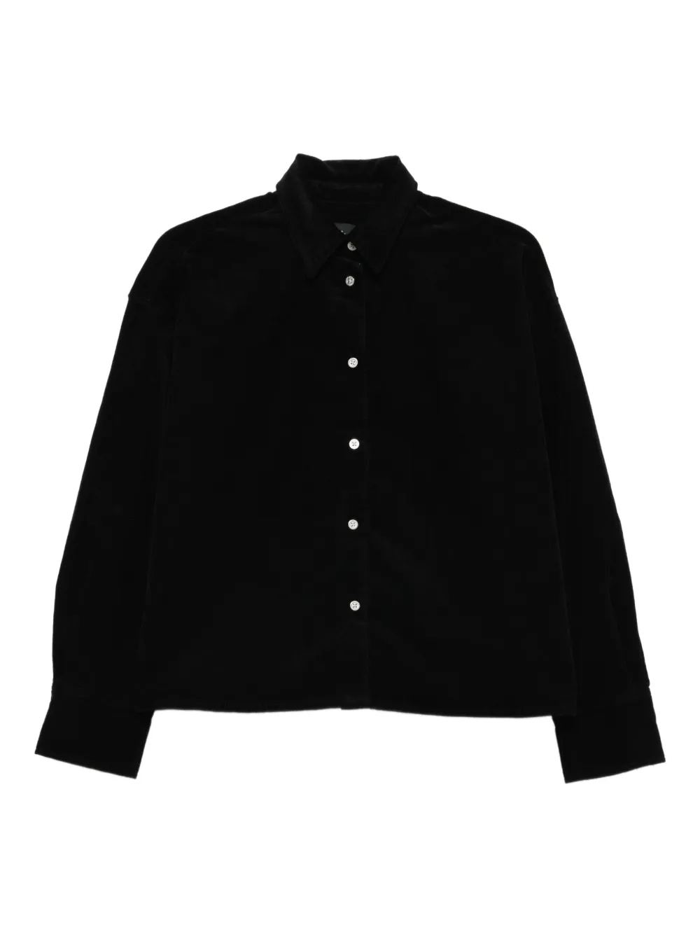 7 For All Mankind Button-down Shirt In Black