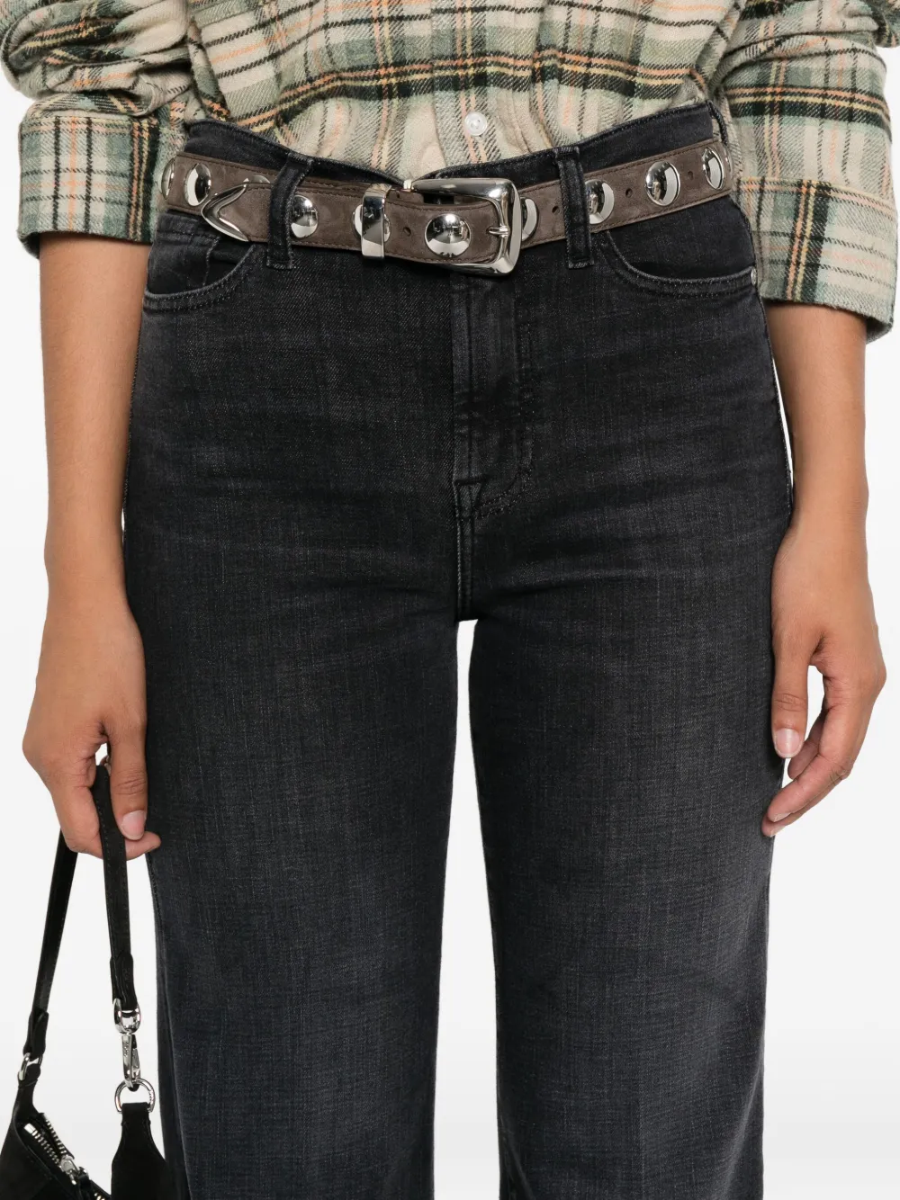 7 For All Mankind Flared Jeans In Black