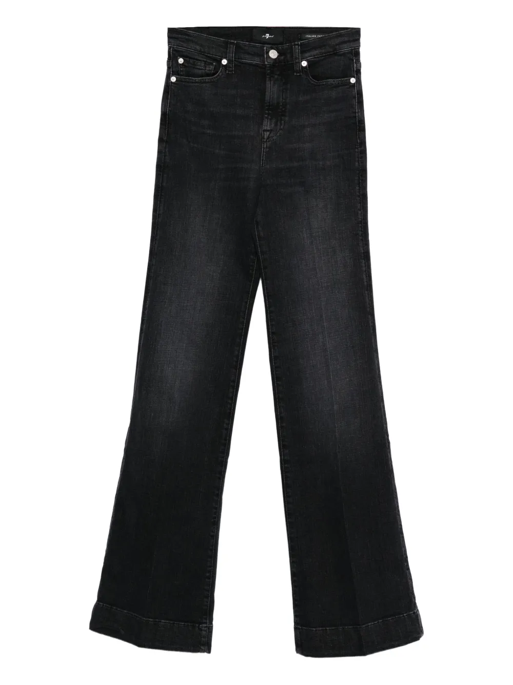 7 For All Mankind Flared Jeans In Black