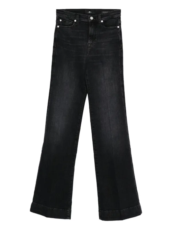 For All Mankind Flared Jeans Black FARFETCH IN