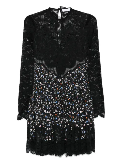 Rabanne lace floral-print mini dress