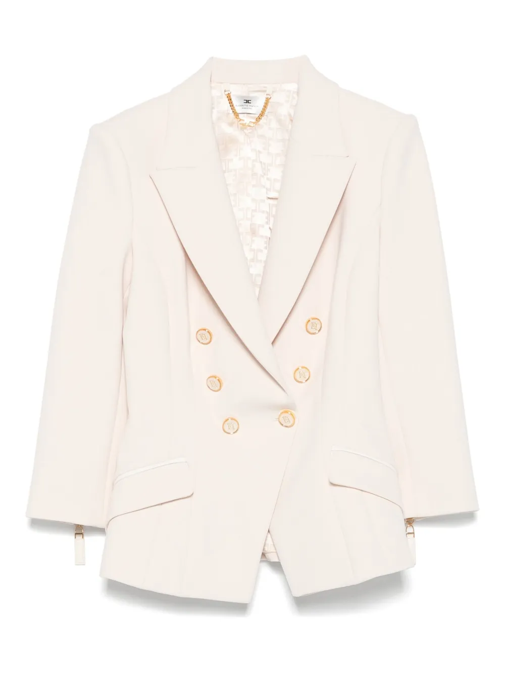 Elisabetta Franchi double-breasted blazer Beige
