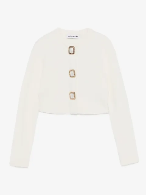 Self-Portrait button-embellished cardigan