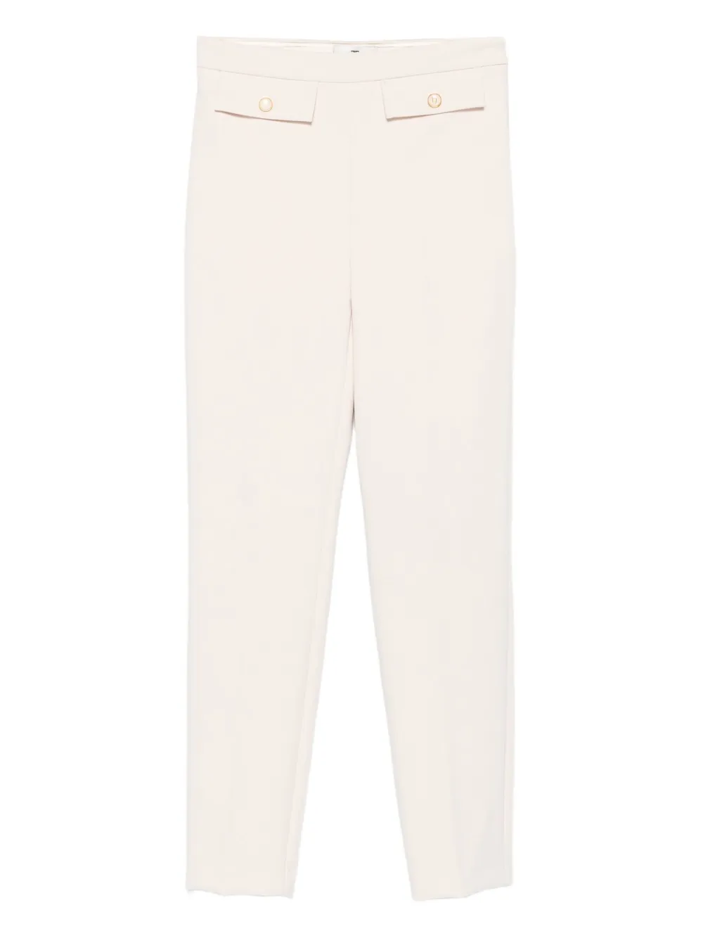Elisabetta Franchi Broek met knoopdetails Beige