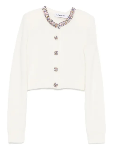 Self-Portrait buttons-embellished cardigan