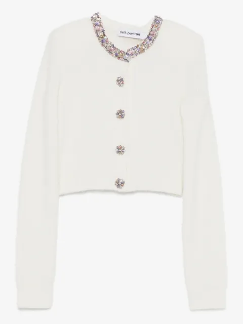 Self-Portrait buttons-embellished cardigan