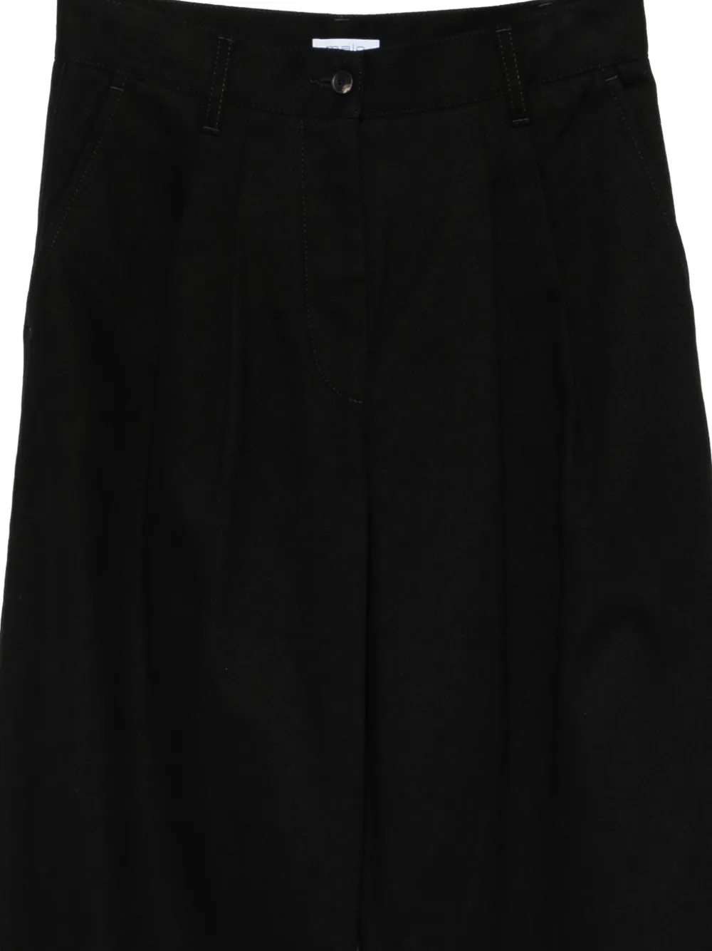 Malo Pleated Trousers In Black