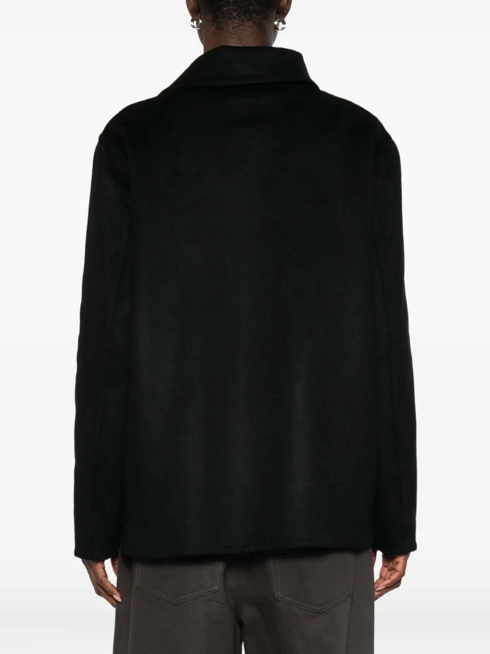 Malo Cashmere Biker Jacket In Black