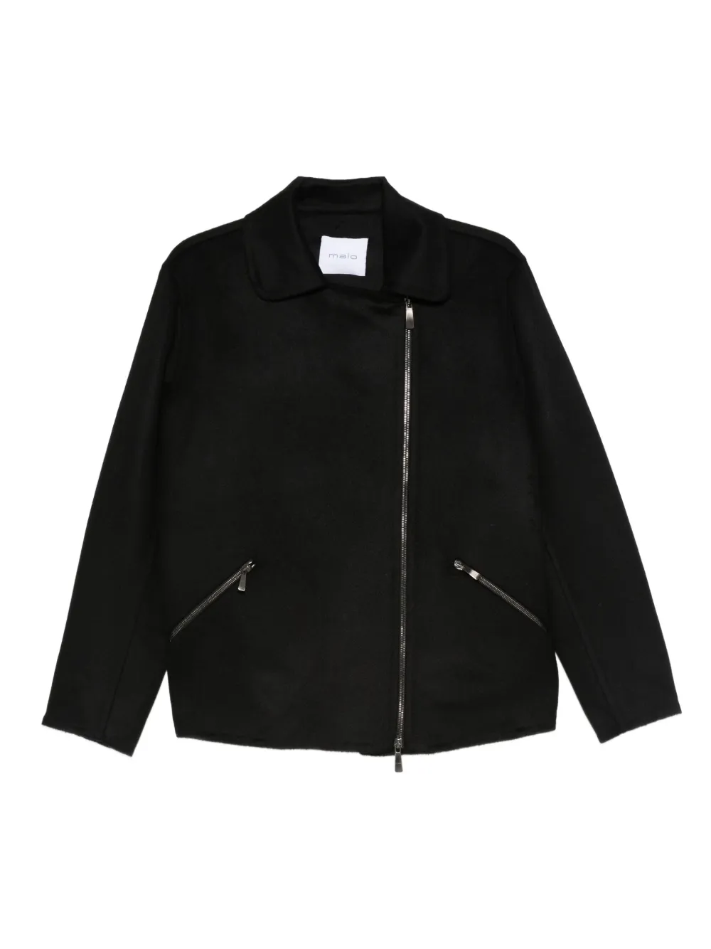 Malo cashmere biker jacket - Nero