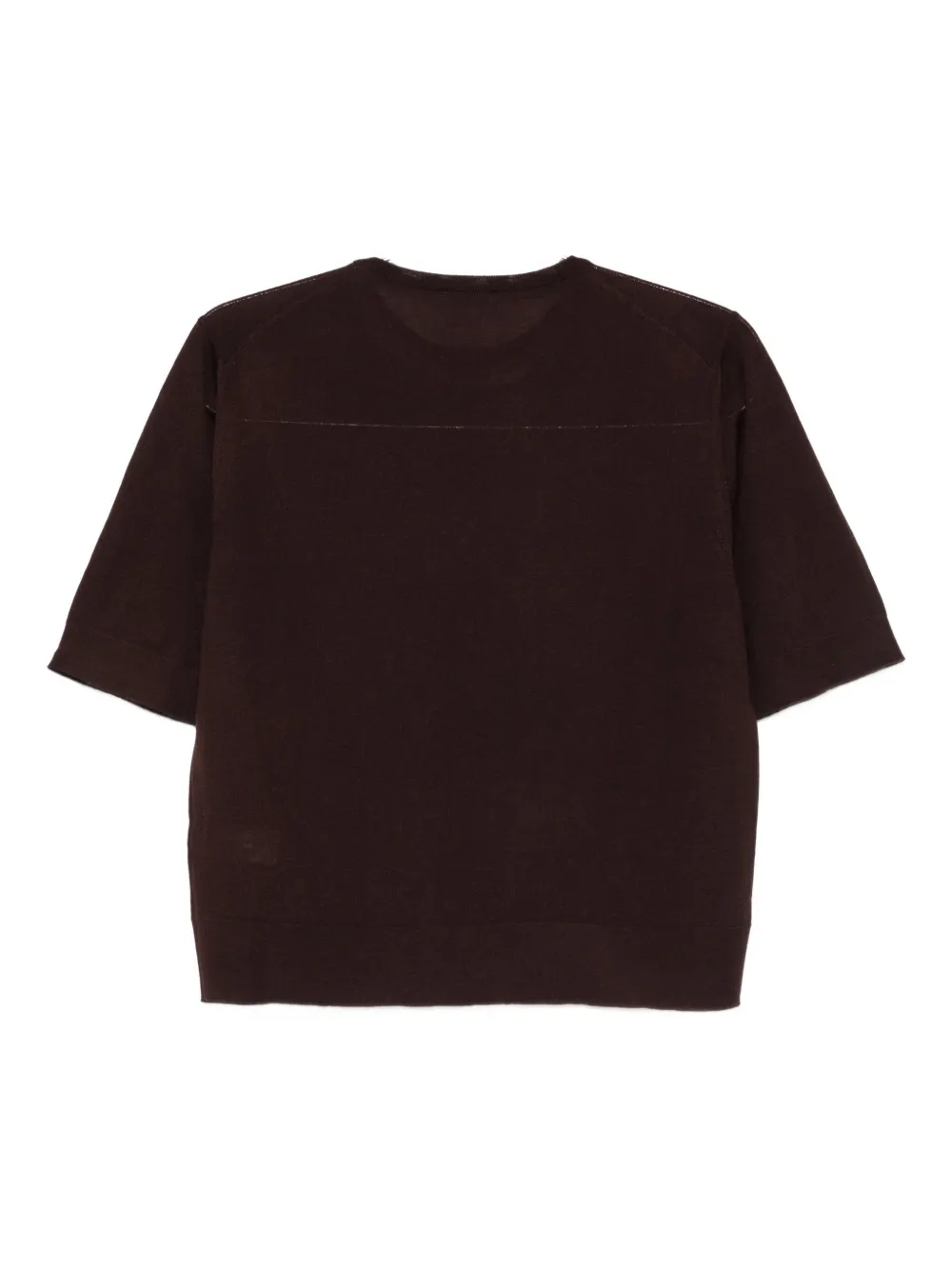 Malo Silk-blend T-shirt In Brown