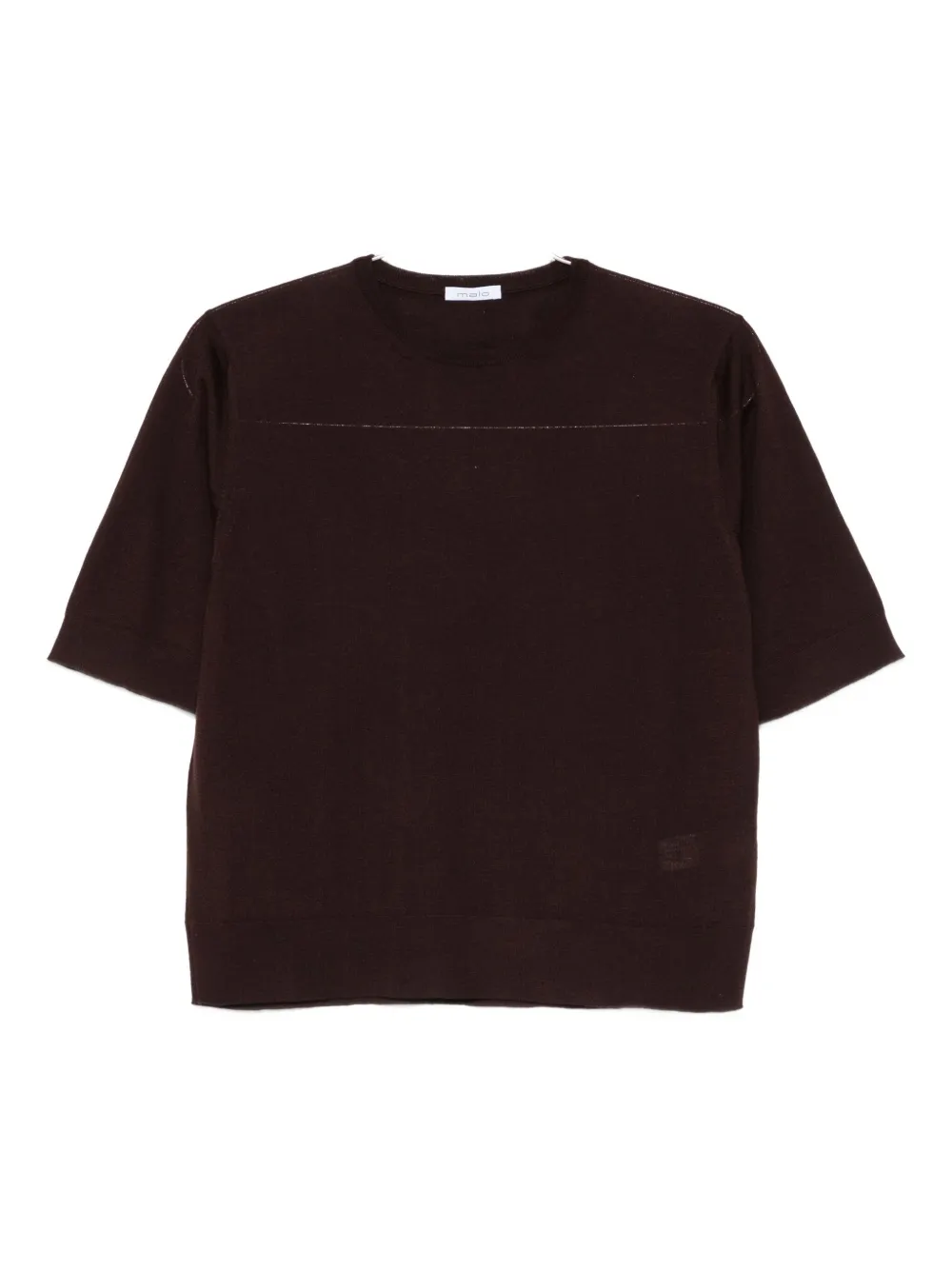 Malo Silk-blend T-shirt In Brown