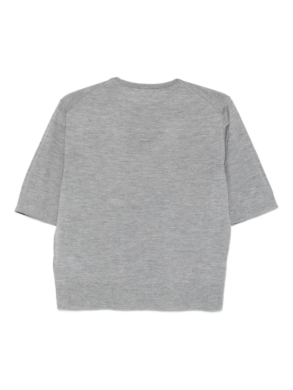 Malo T-shirt van zijdemix Grijs