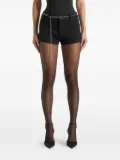Manière De Voir Elina chain-belt tweed mini shorts - Black