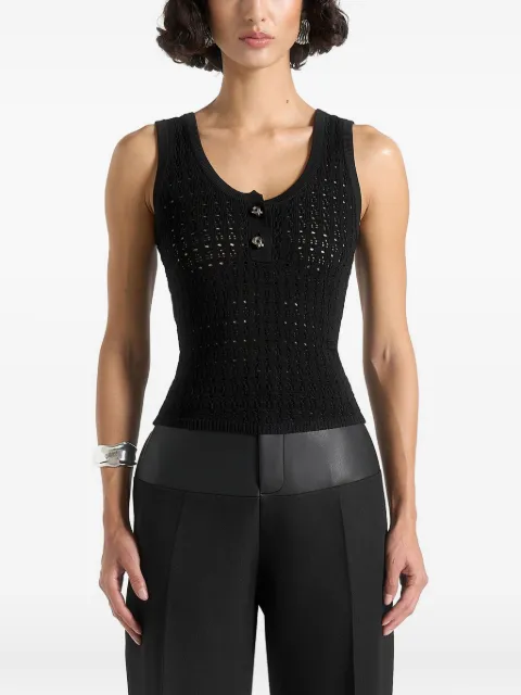 Manière De Voir Nora knot-button pointelle knitted vest
