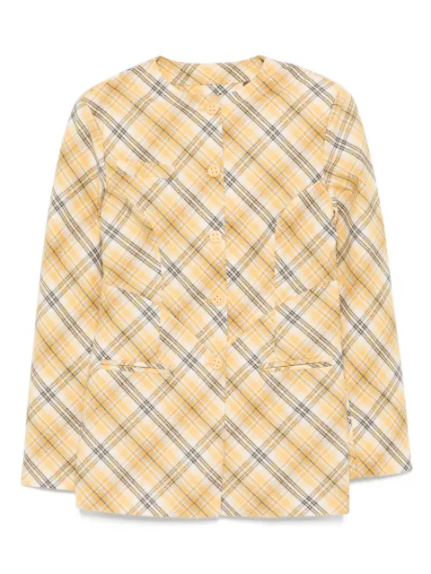 House of Sunny plaid-pattern blazer