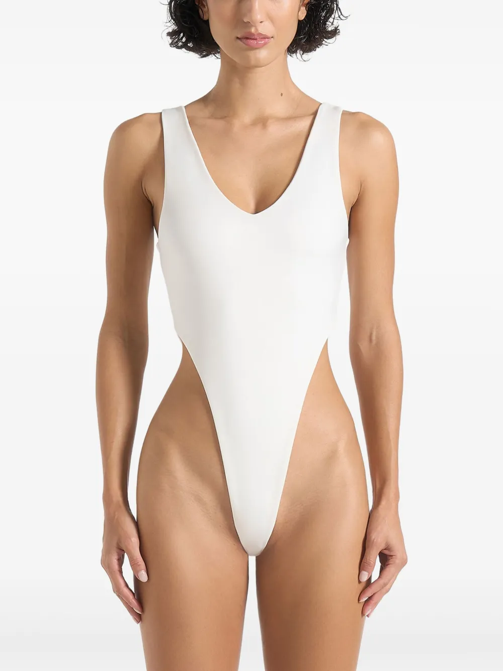 Manière De Voir Noah body met hoge pijpen en watervalhals Wit