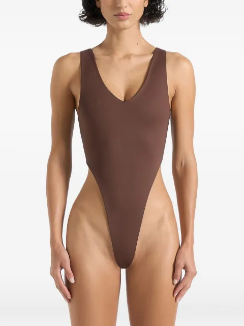 Manière De Voir Noa V-neck high-leg bodysuit