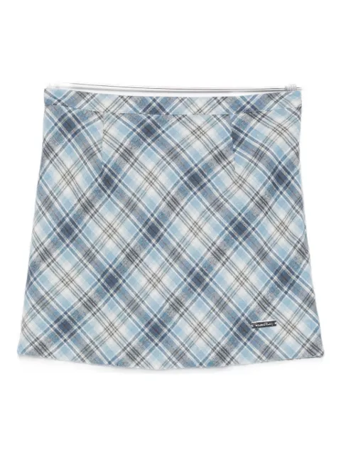 House of Sunny Heritage plaid bias-cut mini skirt