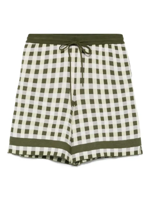 House of Sunny gingha-check drawstring shorts