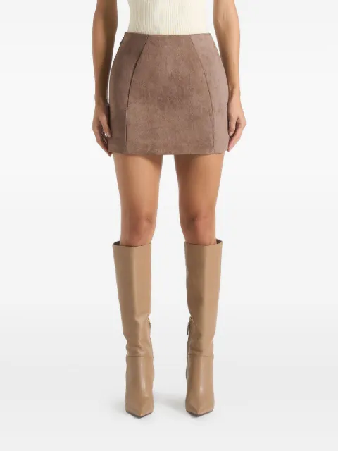 Manière De Voir Cleo A-line suede mini skirt