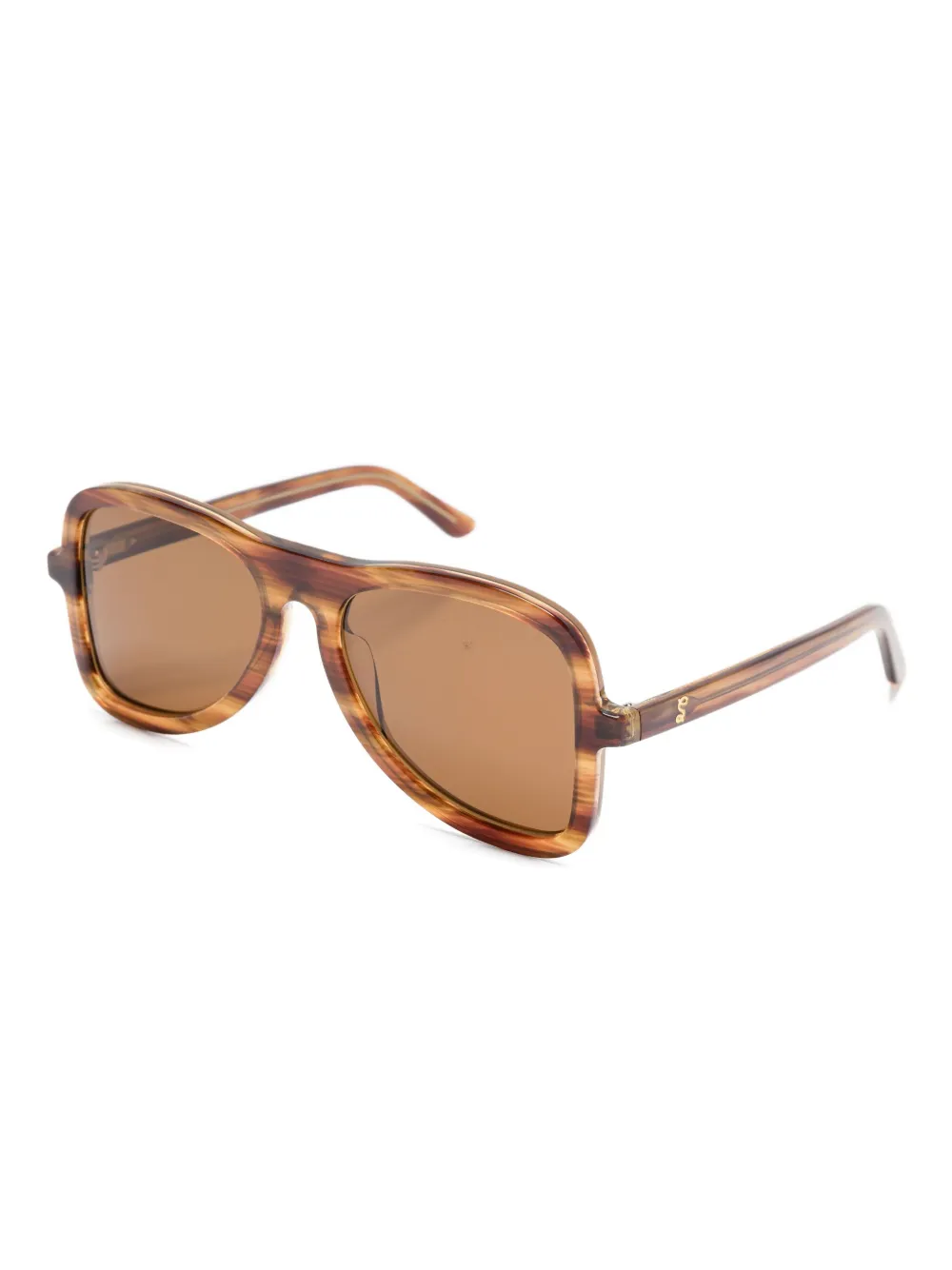 Séfr striped-pattern sunglasses - Bruin