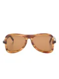 Séfr striped-pattern sunglasses - Brown