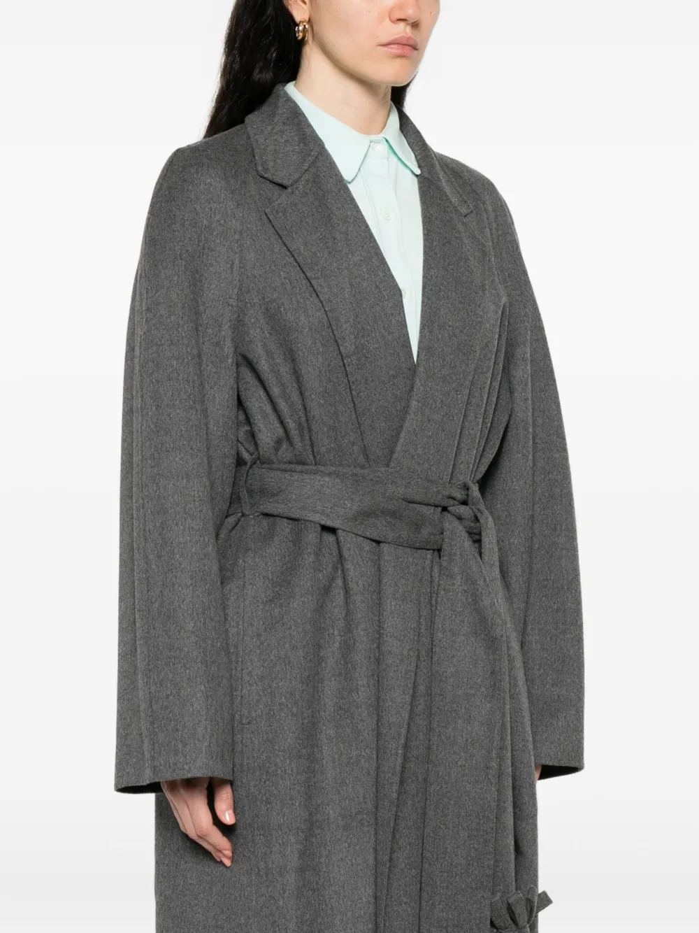 Carven Wool Single-breasted Coat In Gray