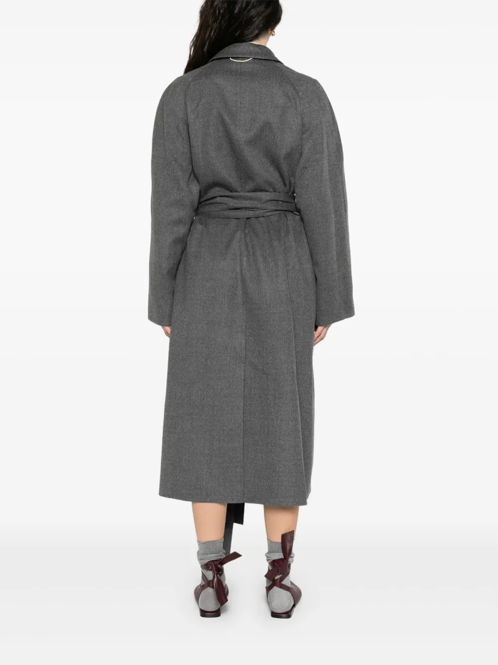 Carven Wool Single-breasted Coat In Gray