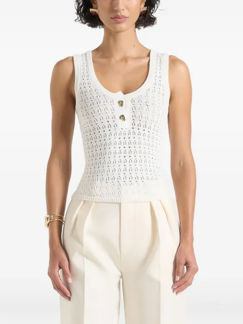Manière De Voir Nora knot-button pointelle knitted vest