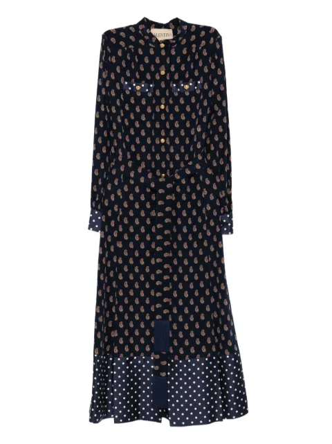 Valentino Garavani paisley-print polka-dot midi dress