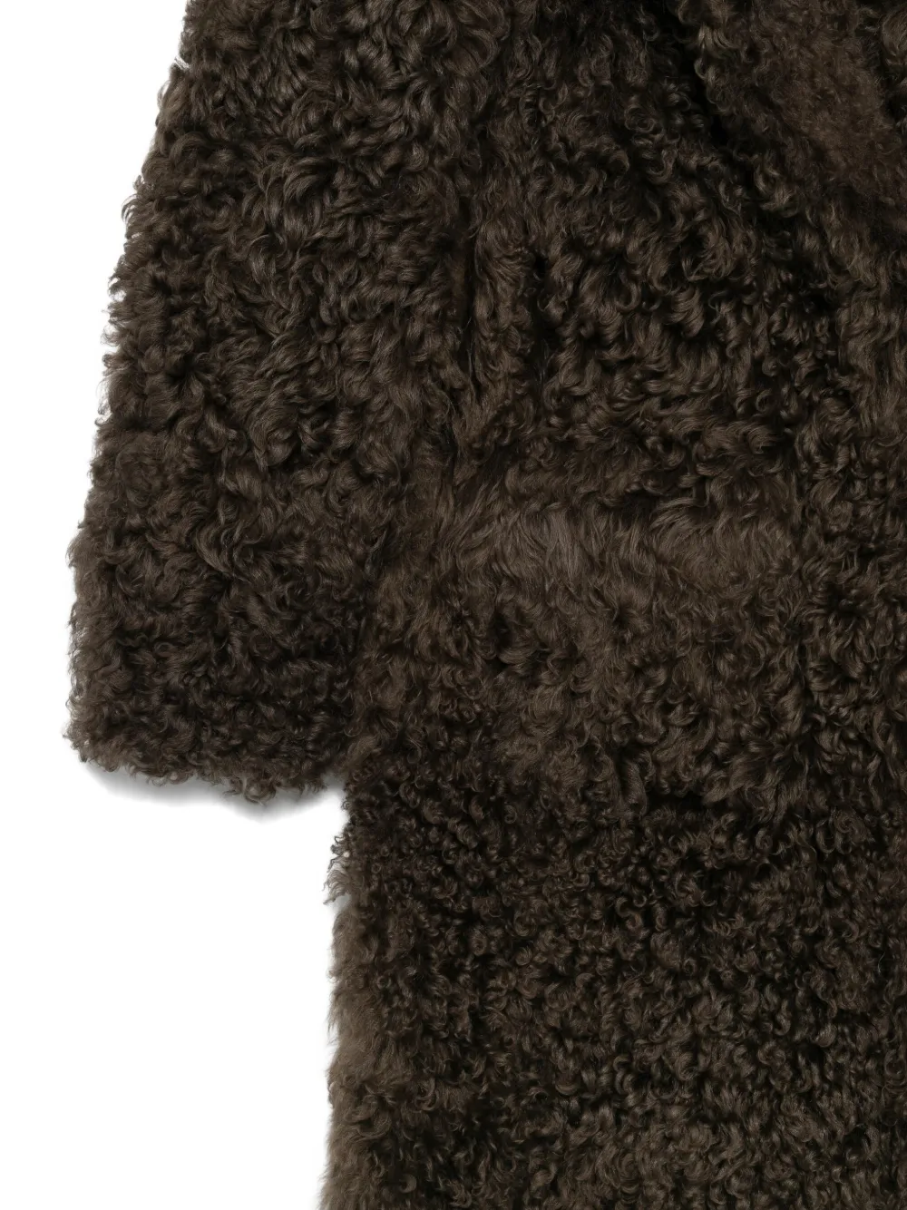 Blancha `tigrados` Shearling Coat In Brown