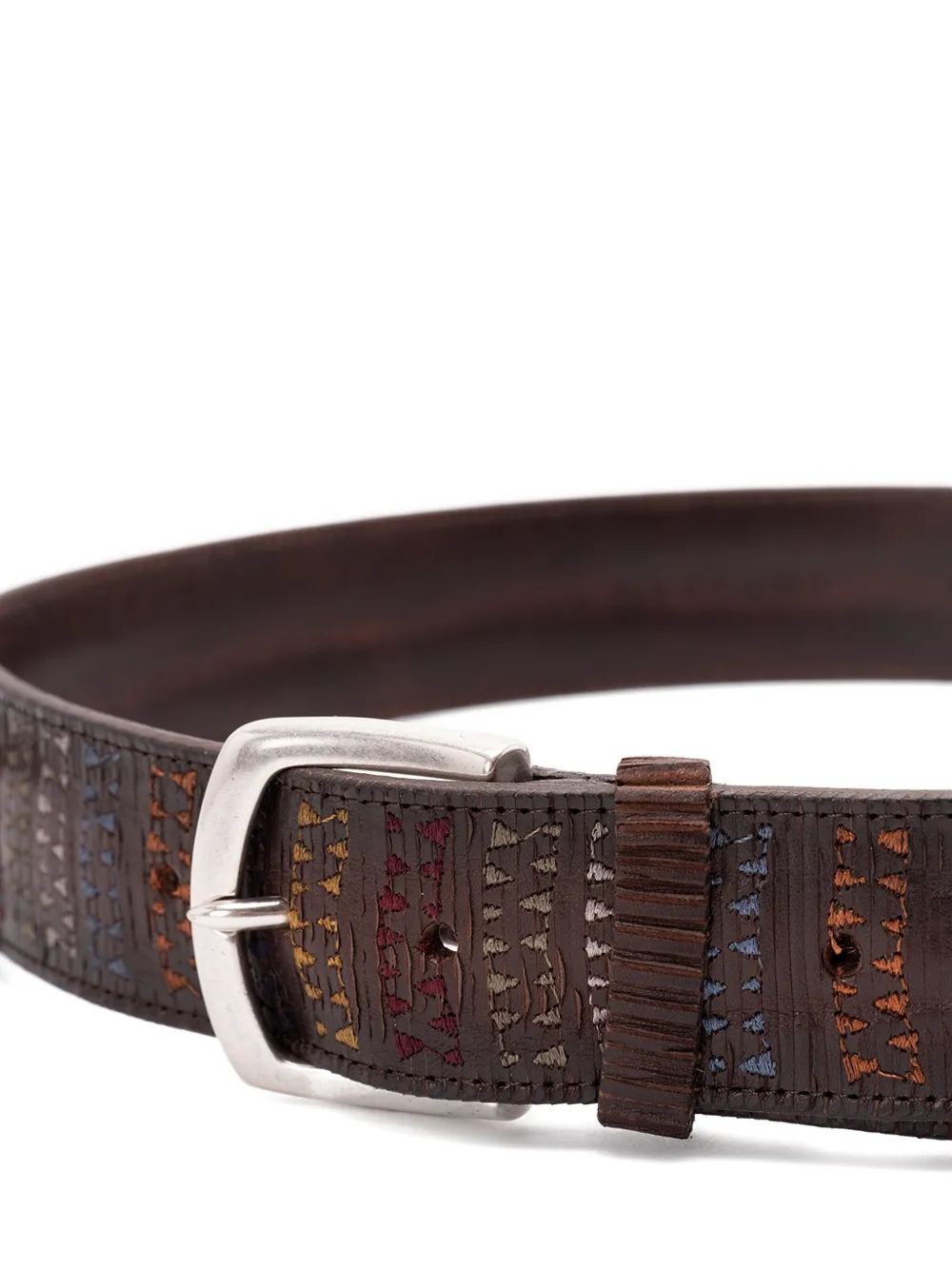 Orciani Leren riem Bruin