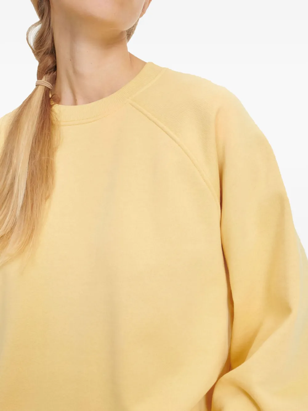 Samsoe & Samsoe Adelphine Raglan-sleeve Crew-neck Sweatshirt In Yellow