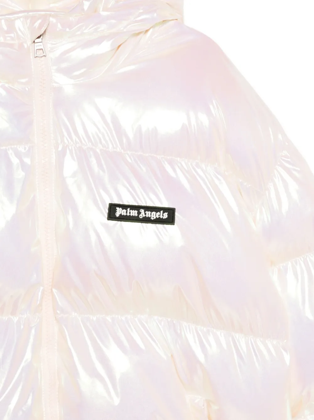 Palm Angels Kids Donsjack met iriserend-effect Roze