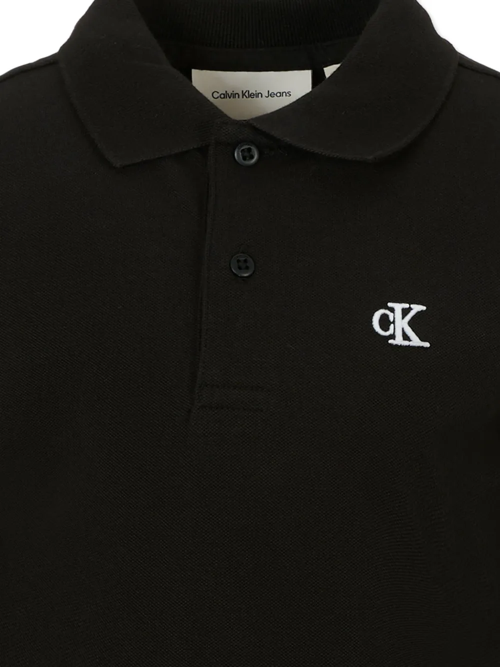 Calvin Klein Kids Poloshirt met lange mouwen en logo Zwart