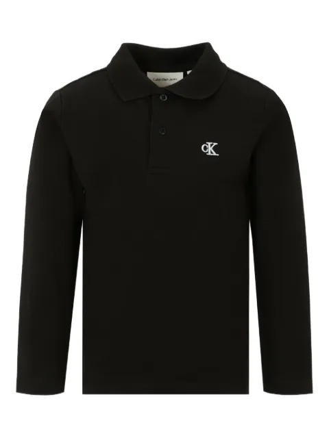 Calvin Klein Kids Camisa polo mangas longas com logo