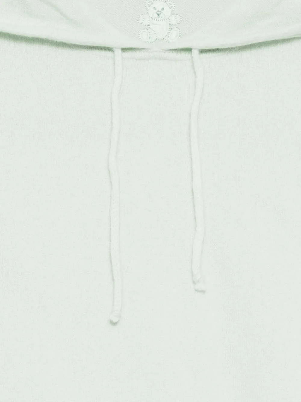Teddy Cashmere Hoodie met geborduurd logo Groen