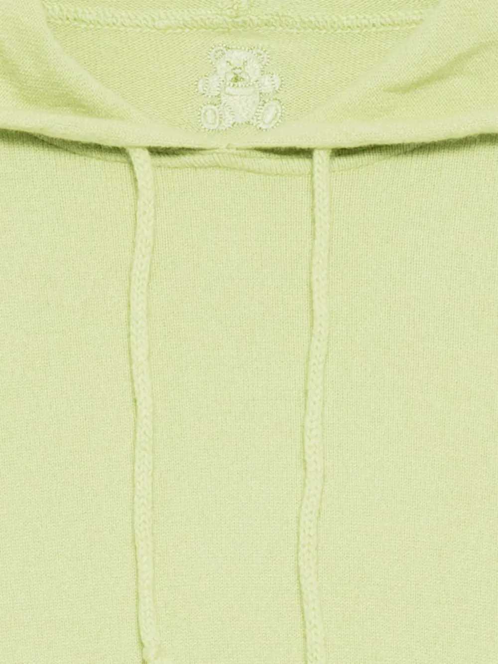  Teddy Cashmere Logo-embroidered Hoodie - Green 