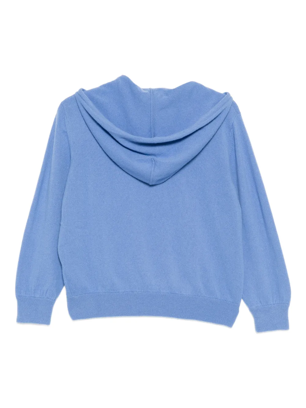  Teddy Cashmere Logo-embroidered Hoodie - Blue 