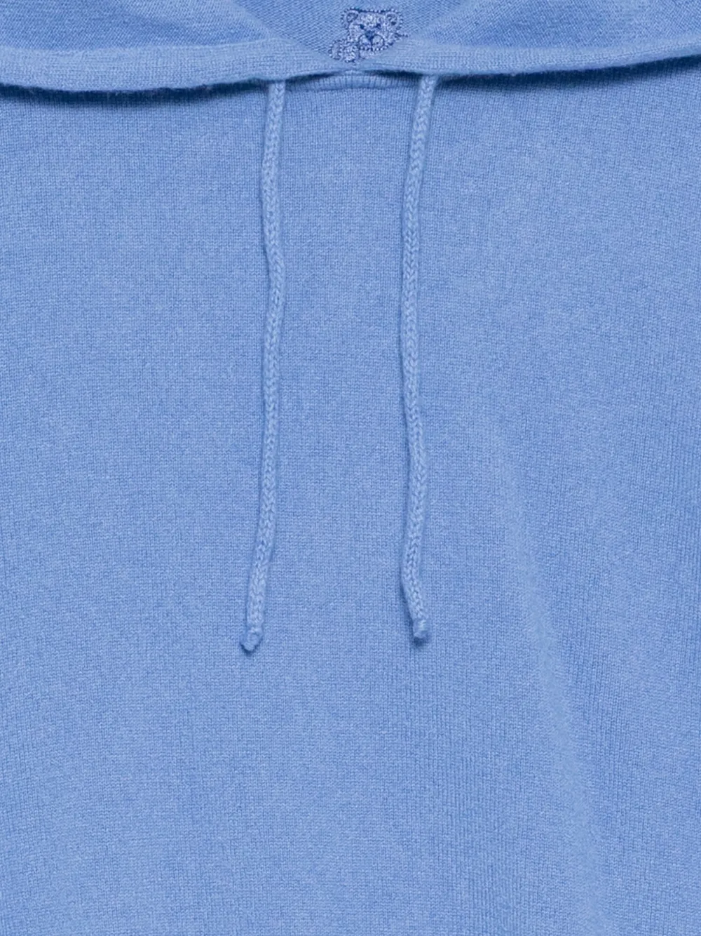  Teddy Cashmere Logo-embroidered Hoodie - Blue 