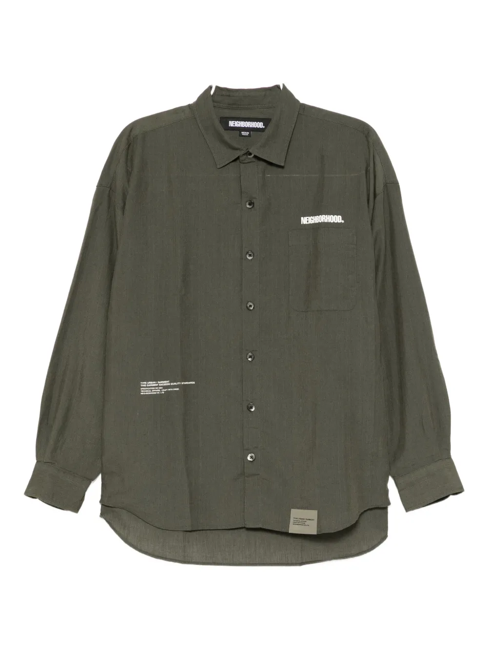 Neighborhood logo-print shirt - Verde