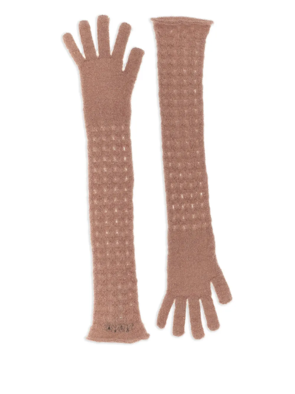 Fabiana Filippi perforated crochet gloves Roze