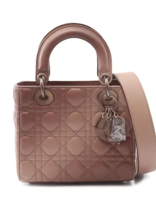 確実正規品　Dior レディディオール　ラムスキン　スモール　ベージュピンク 確実正規品 Dior レディディオール ラムスキン スモール