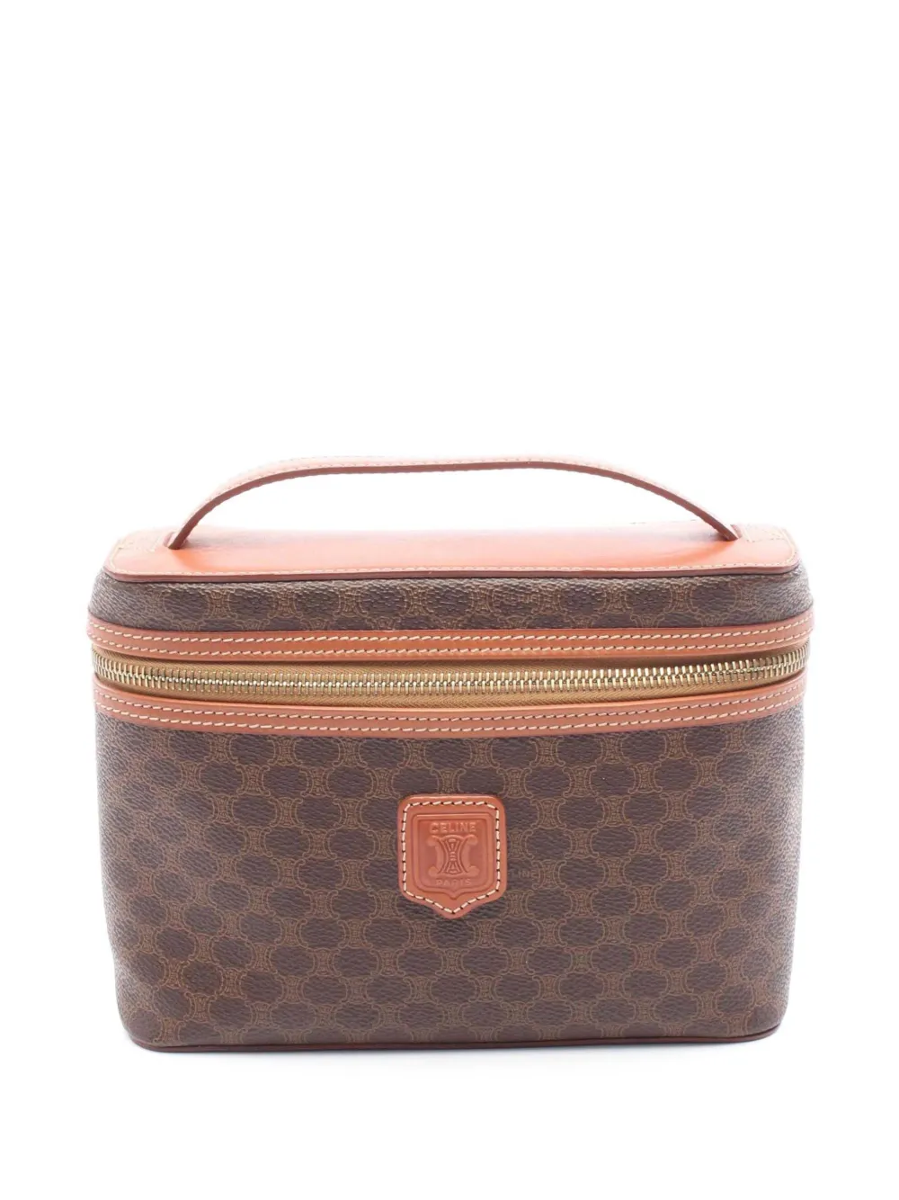 Céline Pre-Owned 20th Century Macadam Coated Canvas vanity bag - ブラウン Céline Pre-Owned 20th Century Macadam Coated Canvas vanity bag - ブラウン