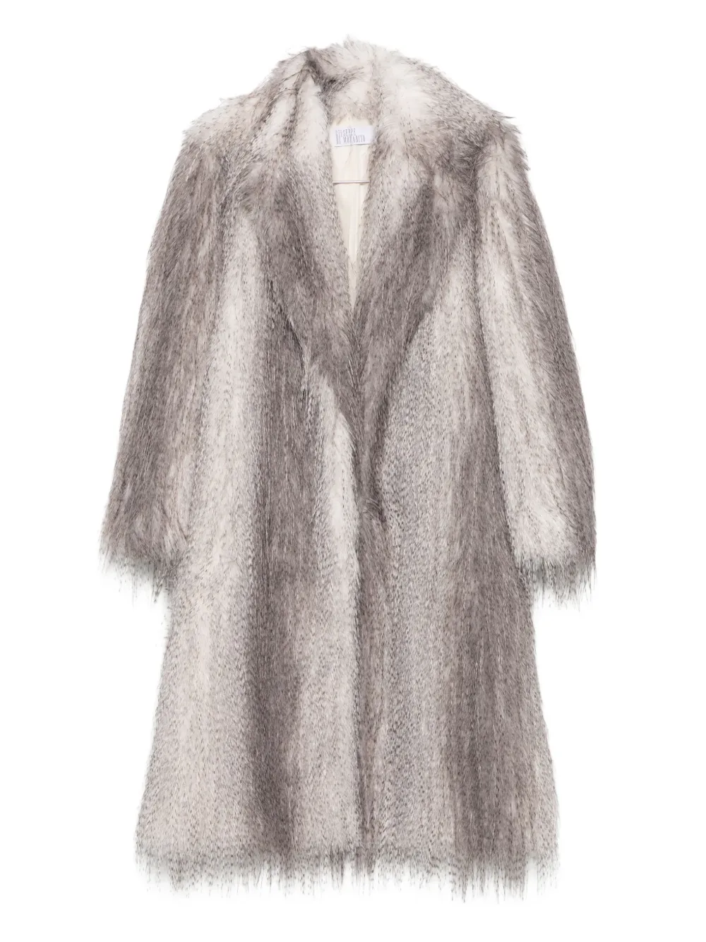 belted faux-fur coat