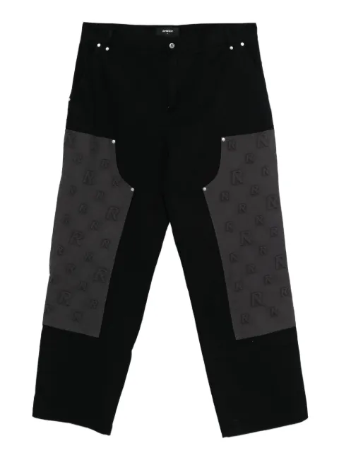 Represent embossed-logo utility trousers
