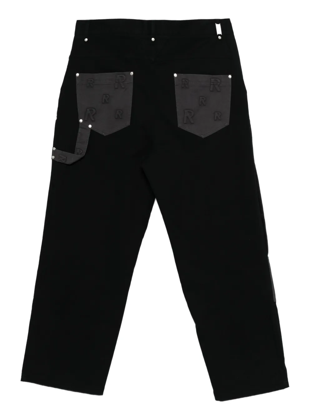 Represent embossed-logo utility trousers - Zwart