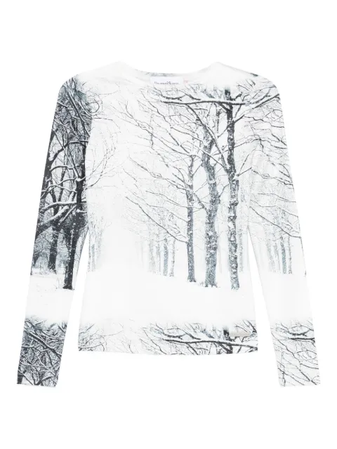 House of Sunny winter-tree print top