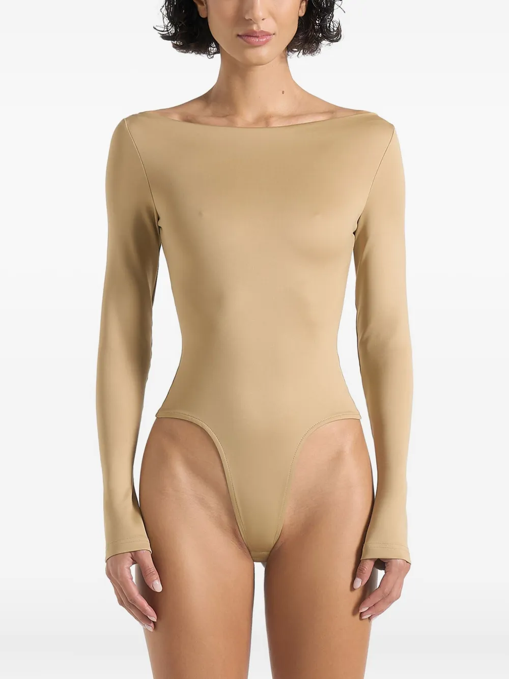 Eva boat-neck long-sleeve bodysuit
