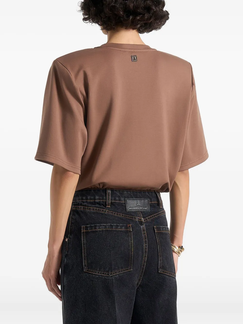 Manière De Voir Mila body met gewatteerde schouders Bruin